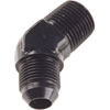 AN to NPT 45-Degree Adapter Fitting [-8 AN Male to 1/2 in. NPT Male, Black] - image 2