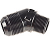 AN to NPT 45-Degree Adapter Fitting [-16 AN Male to 3/4 in. NPT Male, Black] - image 1