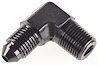 AN to NPT 90-Degree Adapter Fitting [-3 AN Male to 1/8 in. NPT Male, Black] - image 1