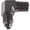 AN to NPT 90-Degree Adapter Fitting [-3 AN Male to 1/8 in. NPT Male, Black] - image 2