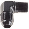 AN to NPT 90-Degree Adapter Fitting [-8 AN Male to 3/8 in. NPT Male, Black] - image 2