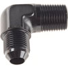 AN to NPT 90-Degree Adapter Fitting [-8 AN Male to 1/2 in. NPT Male, Black] - image 2