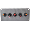 5-Toggle Panel with Switches Gray Carbon Fiber Vinyl Finish - image 2