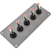 5-Toggle Panel with Switches Gray Carbon Fiber Vinyl Finish - image 3