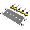 5-Toggle Panel with Switches Gray Carbon Fiber Vinyl Finish - image 4