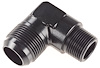 AN to NPT 90-Degree Adapter Fitting [-16 AN Male to 3/4 in. NPT Male, Black] - image 1