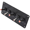 5-Toggle Panel with Red LED Switches Black Carbon Fiber Vinyl Finish - image 1