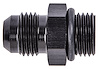 AN Port Adapter Fitting [-6 AN O-Ring Port (9/16 in.-18 Thread) To -6 AN Male, Black] - image 1