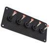 5-Toggle Panel with Red LED Switches Black Carbon Fiber Vinyl Finish - image 3