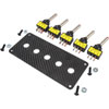 5-Toggle Panel with Red LED Switches Black Carbon Fiber Vinyl Finish - image 4