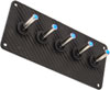 5-Toggle Panel with Blue LED Switches Black Carbon Fiber Vinyl Finish - image 3