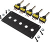 5-Toggle Panel with Blue LED Switches Black Carbon Fiber Vinyl Finish - image 4
