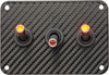 3-Toggle Panel with Red LED Switches Black Carbon Fiber Vinyl Finish - image 2