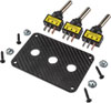 3-Toggle Panel with Red LED Switches Black Carbon Fiber Vinyl Finish - image 4