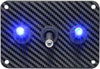 3-Toggle Panel with Blue LED Switches Black Carbon Fiber Vinyl Finish - image 2