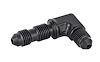AN to AN 90-Degree Bulkhead Adapter Fitting [-3 AN Male to -3 AN Male, Black] - image 1