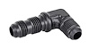 AN to AN 90-Degree Bulkhead Adapter Fitting [-6 AN Male to -6AN Male, Black] - image 1
