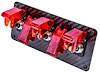 5-Toggle Switch Panel with Switches [Red Indicators, Carbon Fiber Panel] - image 1