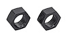 AN Bulkhead Adapter Nuts  [-3 AN, Black] - image 1