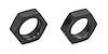 AN Bulkhead Adapter Nuts  [-8 AN, Black] - image 1