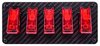 5-Toggle Switch Panel with Switches [Red Indicators, Carbon Fiber Panel] - image 2