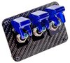3-Toggle Switch Panel with Switches [Blue Indicators, Carbon Fiber Panel] - image 4