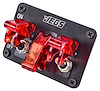 3-Toggle Switch Panel with Switches [Red Indicators, Aluminum Panel] - image 1