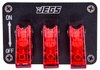 3-Toggle Switch Panel with Switches [Red Indicators, Aluminum Panel] - image 2