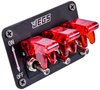 3-Toggle Switch Panel with Switches [Red Indicators, Aluminum Panel] - image 4