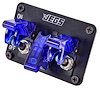 3-Toggle Switch Panel with Switches [Blue Indicators, Aluminum Panel] - image 1