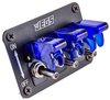 3-Toggle Switch Panel with Switches [Blue Indicators, Aluminum Panel] - image 4
