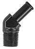 NPT to Hose Barb Fitting, 45-Degree [1/2 in. NPT Male to 1/2 in. I.D. Hose, Black] - image 1