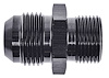 Turbo Oil Drain Return Adapter Fitting for GM LS Truck Oil Pan [Metric O-Ring Port (M20 x 1.5) to AN Male (-10 AN), Black] - image 1