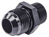 Turbo Oil Drain Return Adapter Fitting for GM LS Truck Oil Pan [Metric O-Ring Port (M20 x 1.5) to AN Male (-10 AN), Black] - image 2