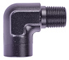 NPT to NPT 90-Degree Adapter Fitting [3/8 in. NPT Male to 3/8 in. NPT Female, Black] - image 1