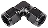 Black -8 AN 90 degree Swivel Coupler Low Profile