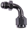 Black -6 AN Male to -6 AN Female Coupler [90 degree] - image 1