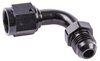 Black -6 AN Male to -6 AN Female Coupler [90 degree] - image 2