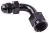 Black -6 AN Male to -6 AN Female Coupler [90 degree] - image 3