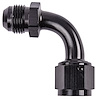 Black -8 AN Male to -8 AN Female Coupler [90 degree] - image 1