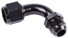 Black -10 AN Male to -10 AN Female Coupler [90 degree] - image 2