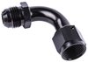Black -10 AN Male to -10 AN Female Coupler [90 degree] - image 3