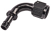 AN to 90-Degree Hose Barb Adapter Fitting [-8 AN Female to 3/8 in. I.D. Hose, Black] - image 1