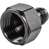 AN Female to Male Reducer Fitting [-10 AN Female to -6 AN Male, Black Hard Anodized] - image 1