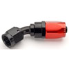 Red/Black 45° Max Flow Swivel Hose End -6AN - image 2