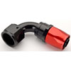 Red/Black 90° Max Flow Swivel Hose End -12AN - image 2