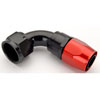 Red/Black 90° Max Flow Swivel Hose End -16AN - image 2