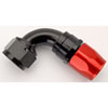 Red/Black 90° Max Flow Swivel Hose End -16AN - image 3