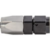 Straight HD AN Hose End Fitting [-6 AN Female Swivel, Black/Silver] - image 2