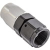 Straight HD AN Hose End Fitting [-8 AN Female Swivel, Black/Silver] - image 3